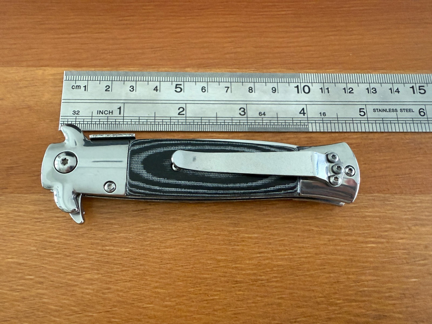 3.6" Stainless Steel Blade Spear Point Pocket Knife Micarta Scales Liner Lock
