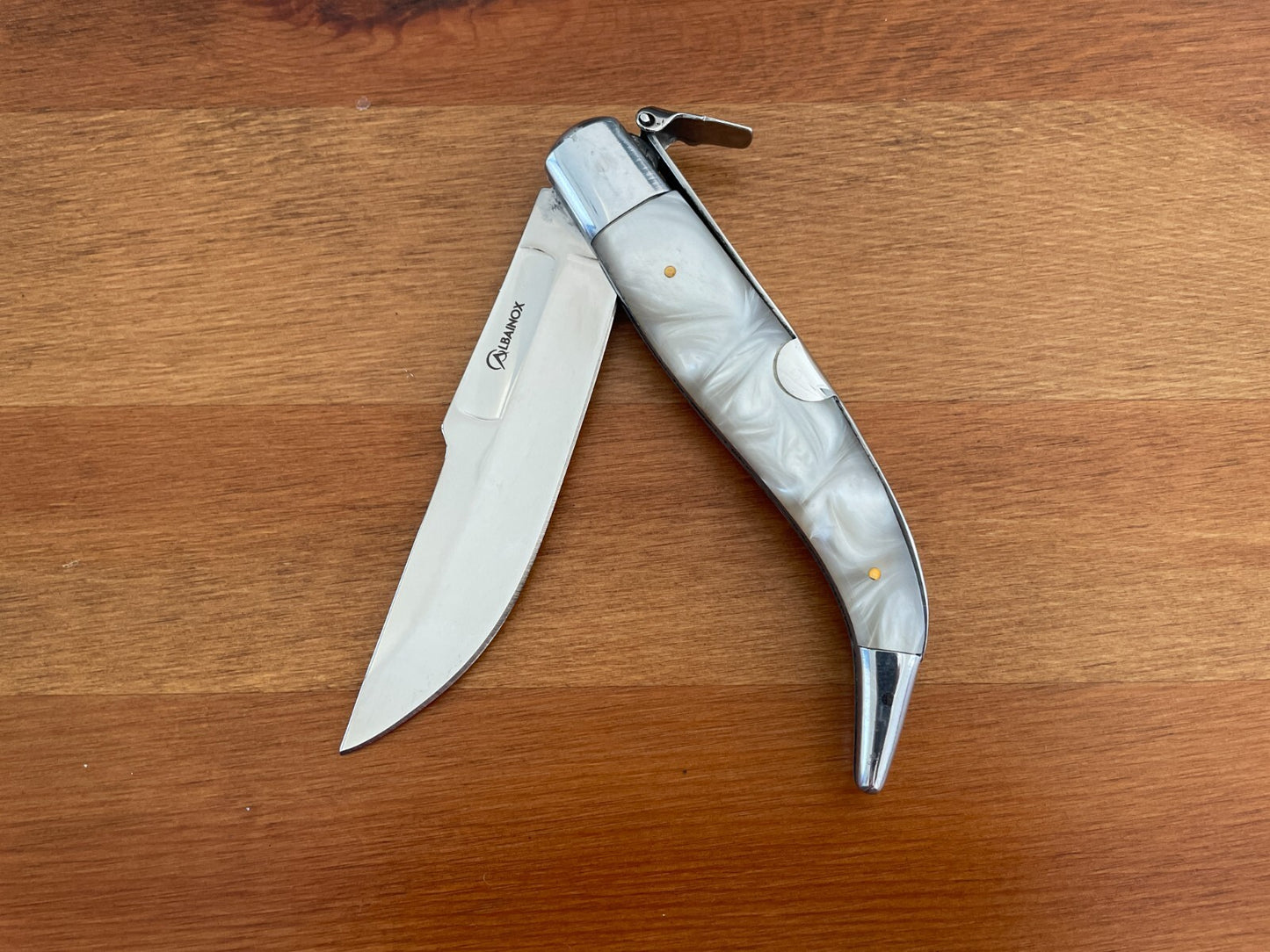 4.3" Spanish Navaja Teja Albacete Pocket Knife Nacre Imitation - US Seller