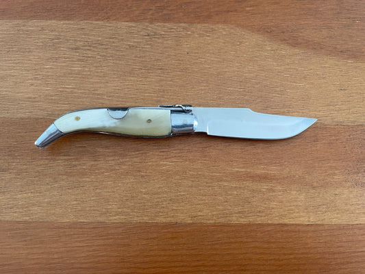 2.75” Spanish Navaja Teja Albacete Inox Pocket Knife Genuine Bullhorn Scales