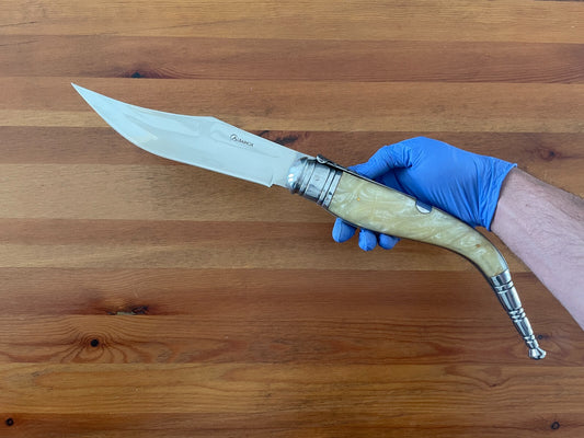 8.85" Giant Navaja Sevillana Folding Pocket Knife Nacre Imitation Handle Ratchet