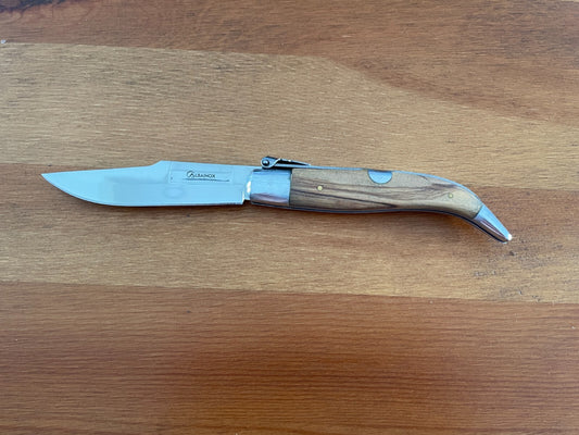 3.6" Spanish Navaja Teja Albacete Pocket Knife Olivo Wood Scales - US Seller
