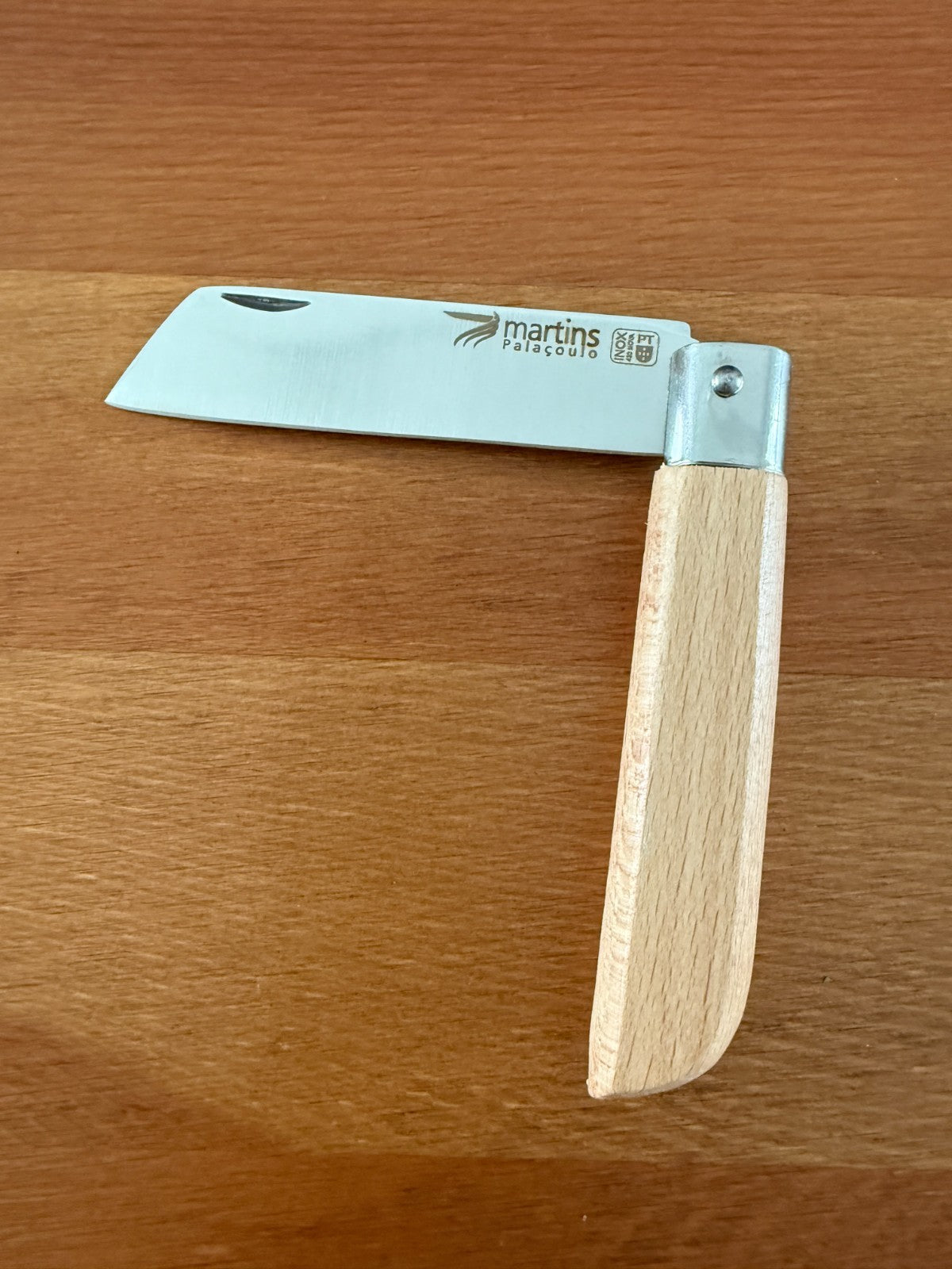 3.15" Stainless Steel Blade Pocket Knife Martins Penknife Beech Wood Handle