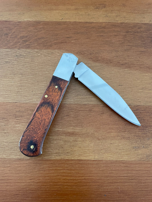 3.26" Cabritera Pocket Knife Spanish Navaja Red Stamina Wood Handle 108 Girodias