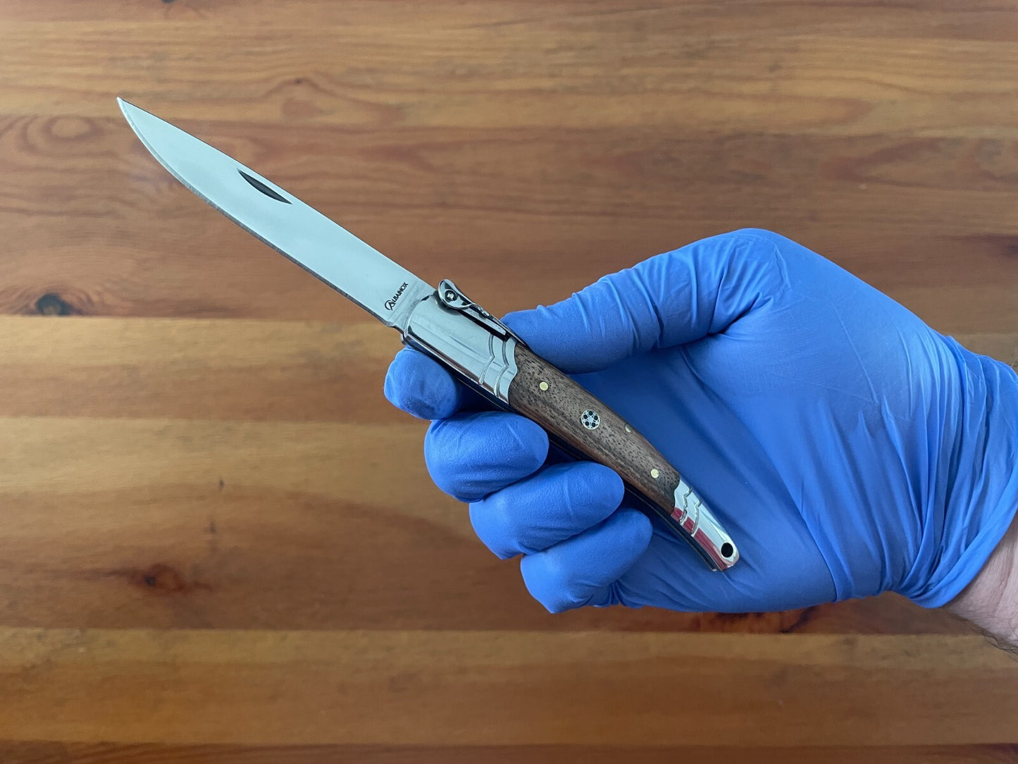 3.14 Stainless Steel Blade Spanish Navaja Pocket Knife With Ratchet Sound