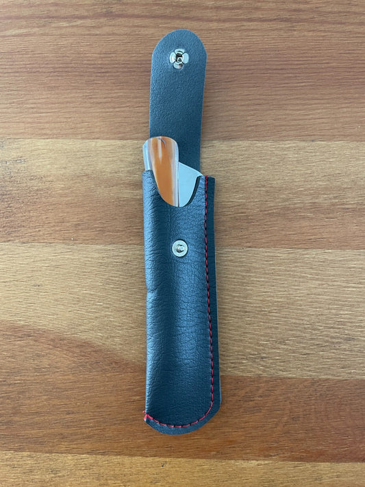 3" Grafting Field Folding Knife Steel Bolsters Sheath Plastic Scales From Spain