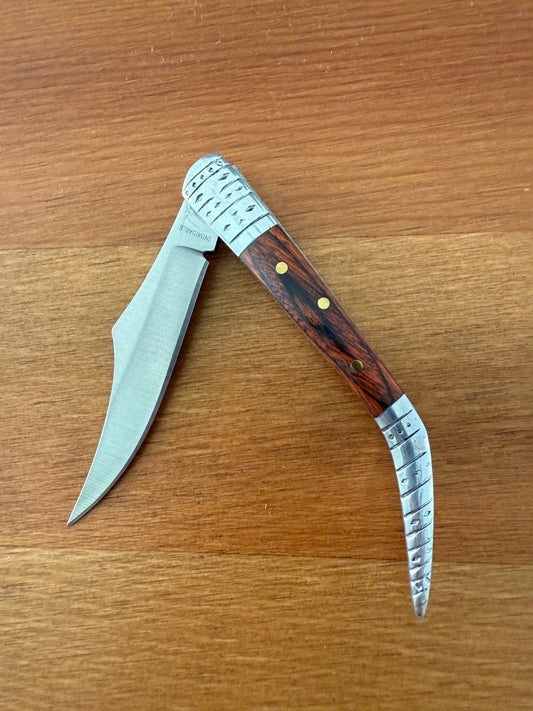 2.3" Arabian Style Folding Pocket Knife Red Wood Scales Spanish Navaja Slipjoint