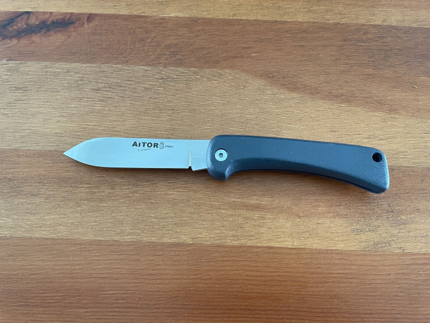 3.6" Aitor Spanish Navaja Folding Knife Cabon Steel ABS Handle - US Seller