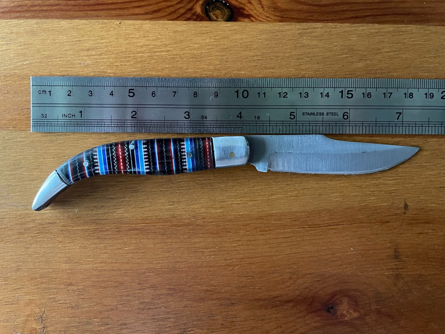 3.14" Manchegan Spanish Navaja Piston Pocket Knife Plastic Scales - USA Seller