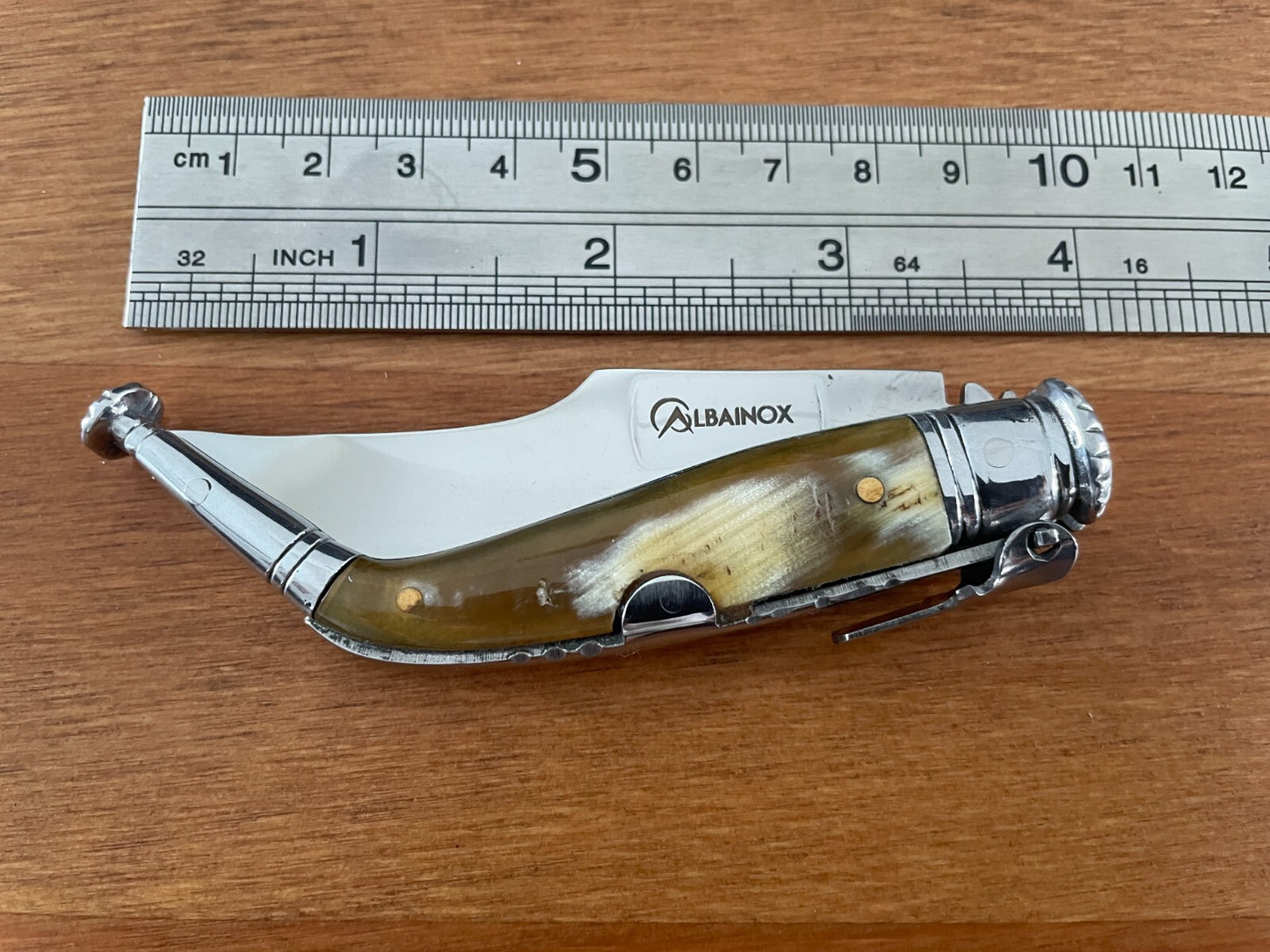 2.75" Navaja Jerezana Pocket Knife Bullhorn Scales with Ratchet - US Seller