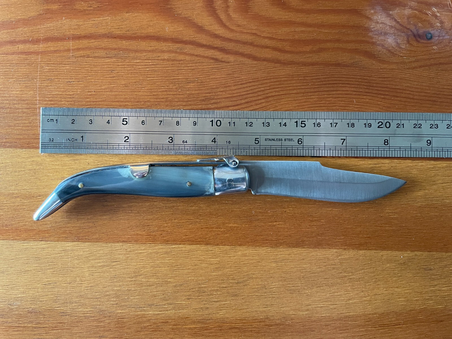 3.5" Spanish Navaja Pocket Knife Bull Horn Scales Handcrafted - USA Seller