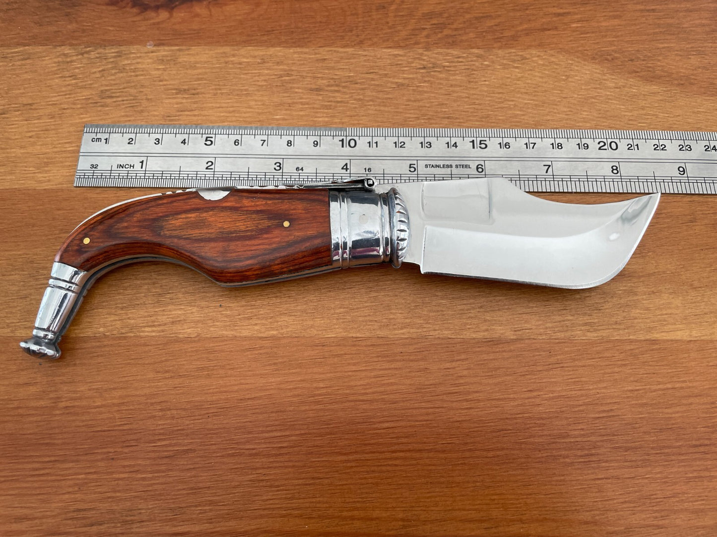 3.5” Spanish Navaja Capaora Pocket Knife Red Stamina Wood - USA seller