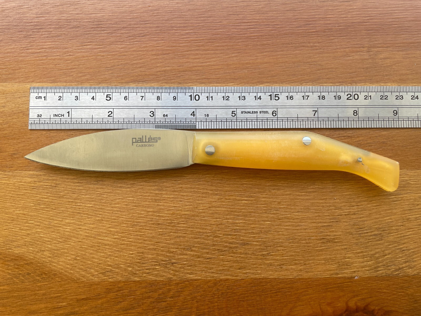 3.93" Pallés Carbono Navaja Pocket Knife Carbon Steel Blade ABS Handle Slipjoint