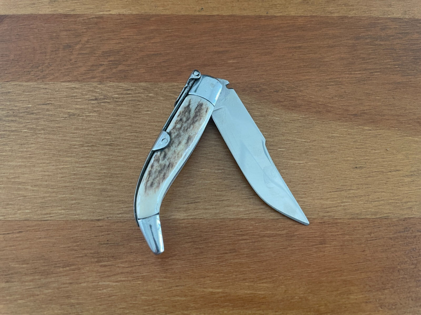 2.75” Spanish Navaja Pocket Knife Genuine Deer Antler Scales Handcrafted Spain