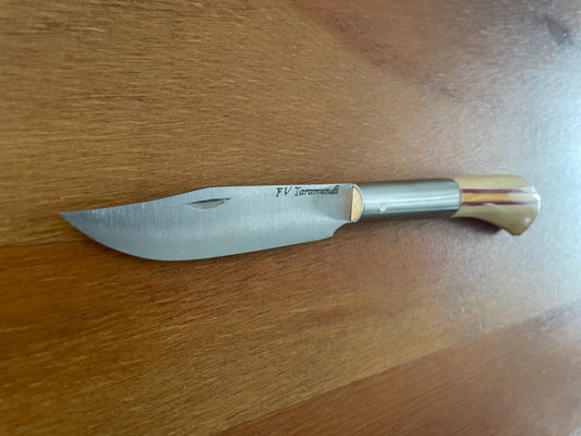 3.14" FV Taramundi Navaja Pocket Knife Made in Asturias Wood Handle Spain Flag