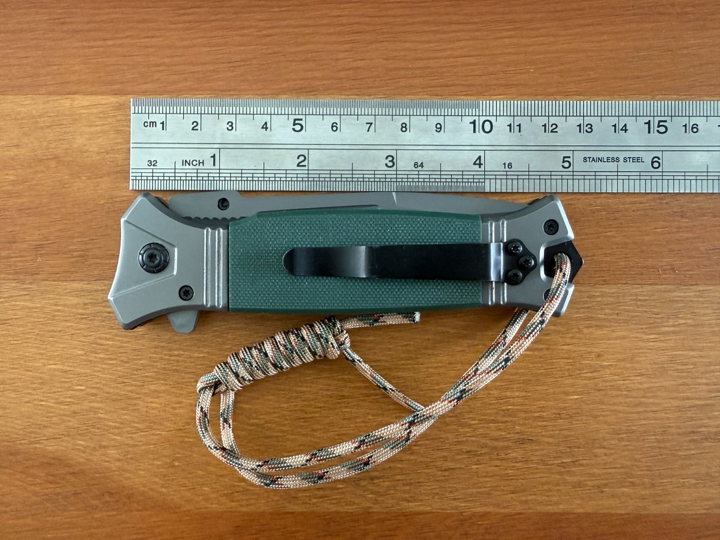 3.7" Stainless Steel Blade Rescue Pocket Knife With Titanium Coating G10 Handle