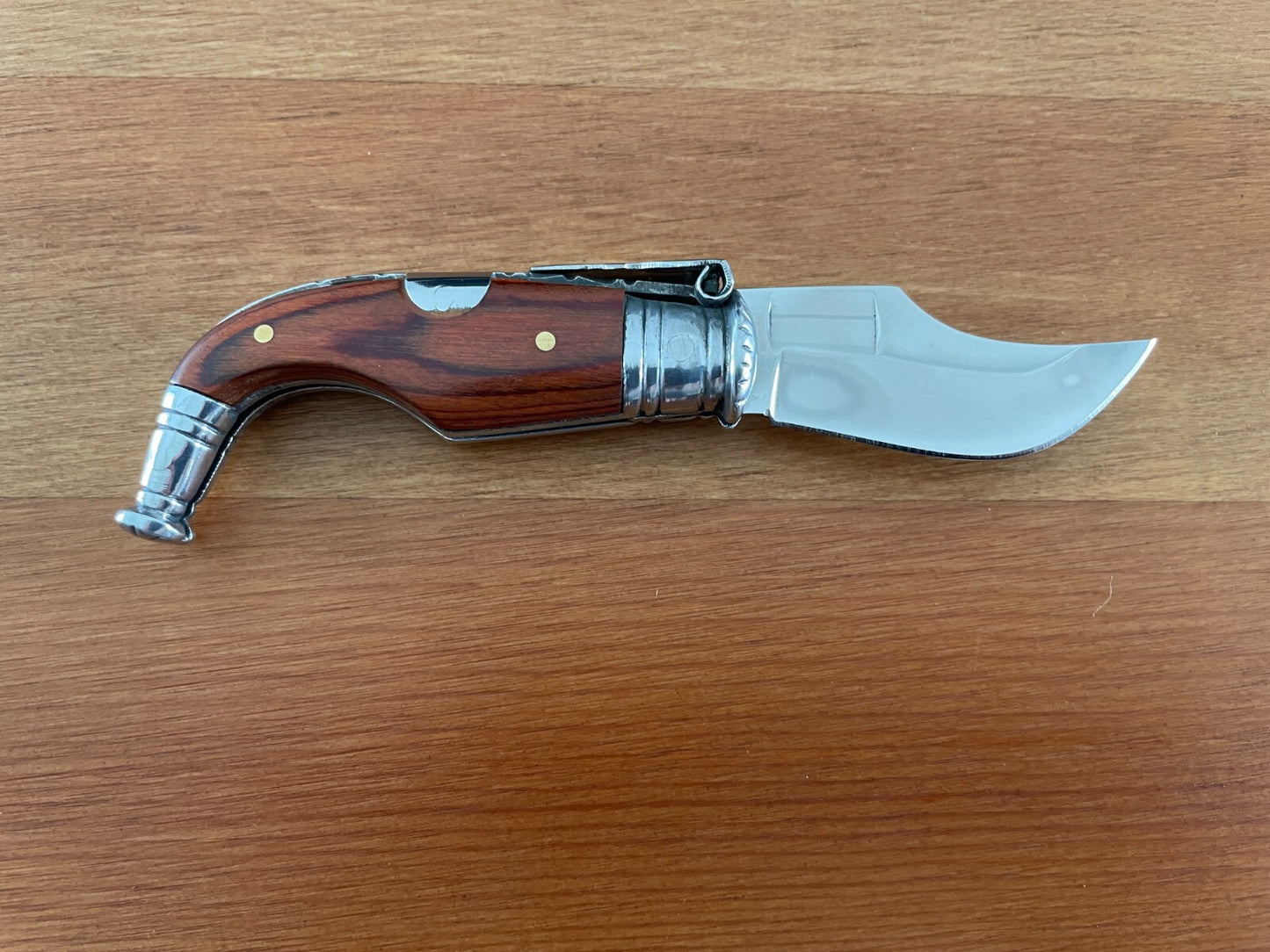 1.95” Spanish Navaja Capaora Pocket Knife Red Stamina Wood - USA seller