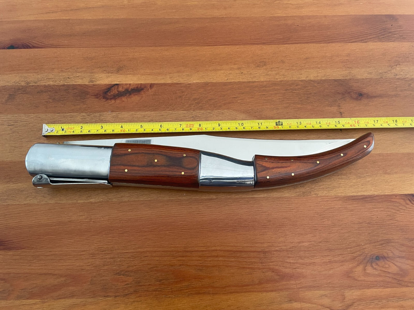 14" Gigantic Arabian Style Navaja Folding Knife Collectors Item Fully Functional