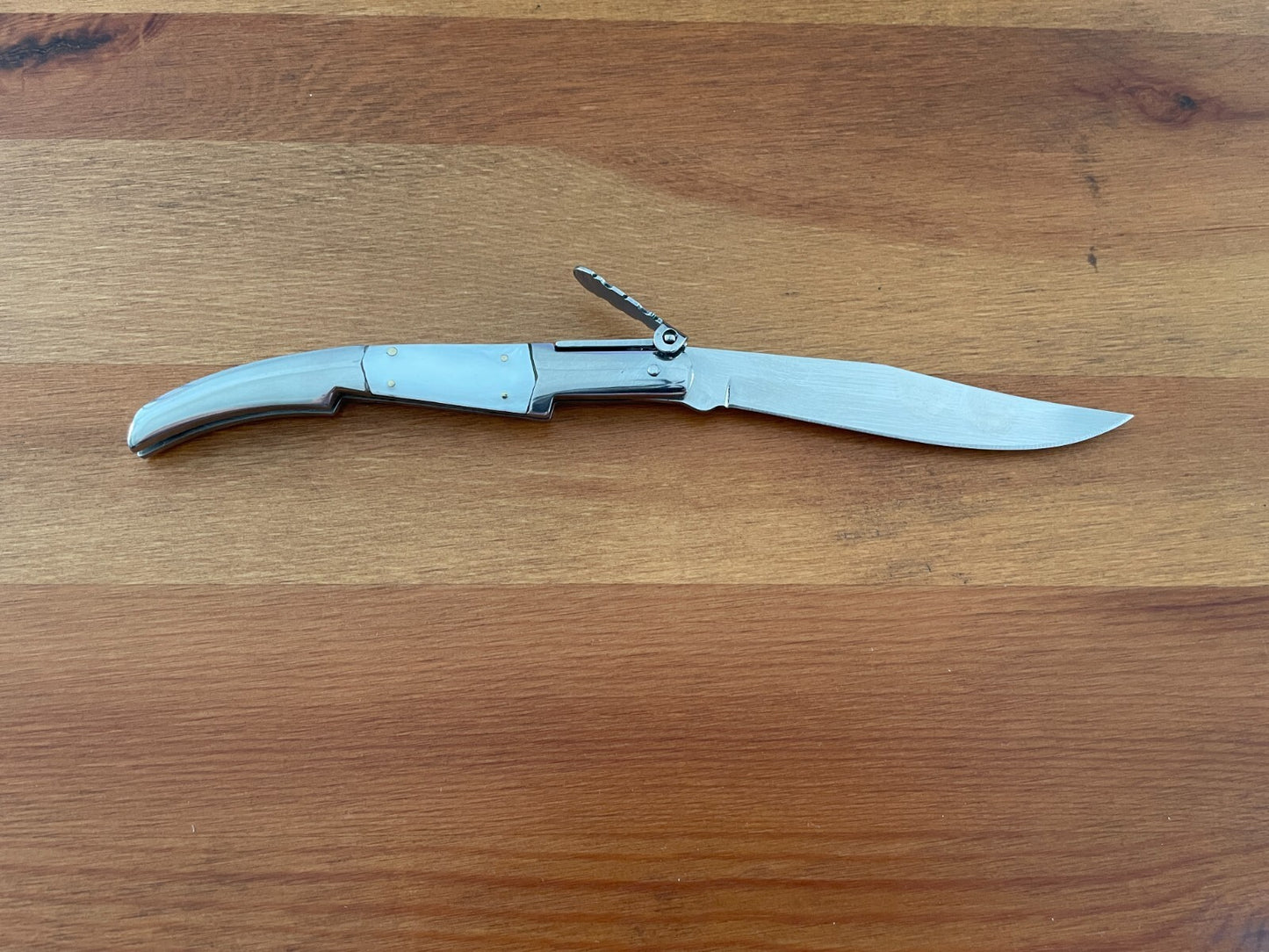 4.3" Arabian Style Navaja with Ratchet Pocket Knife Pearl Silk Model From Spain