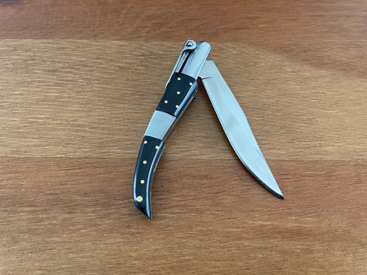 2.75” Arabian Style Navaja Folding Pocket Knife Black Wood and Steel Handle