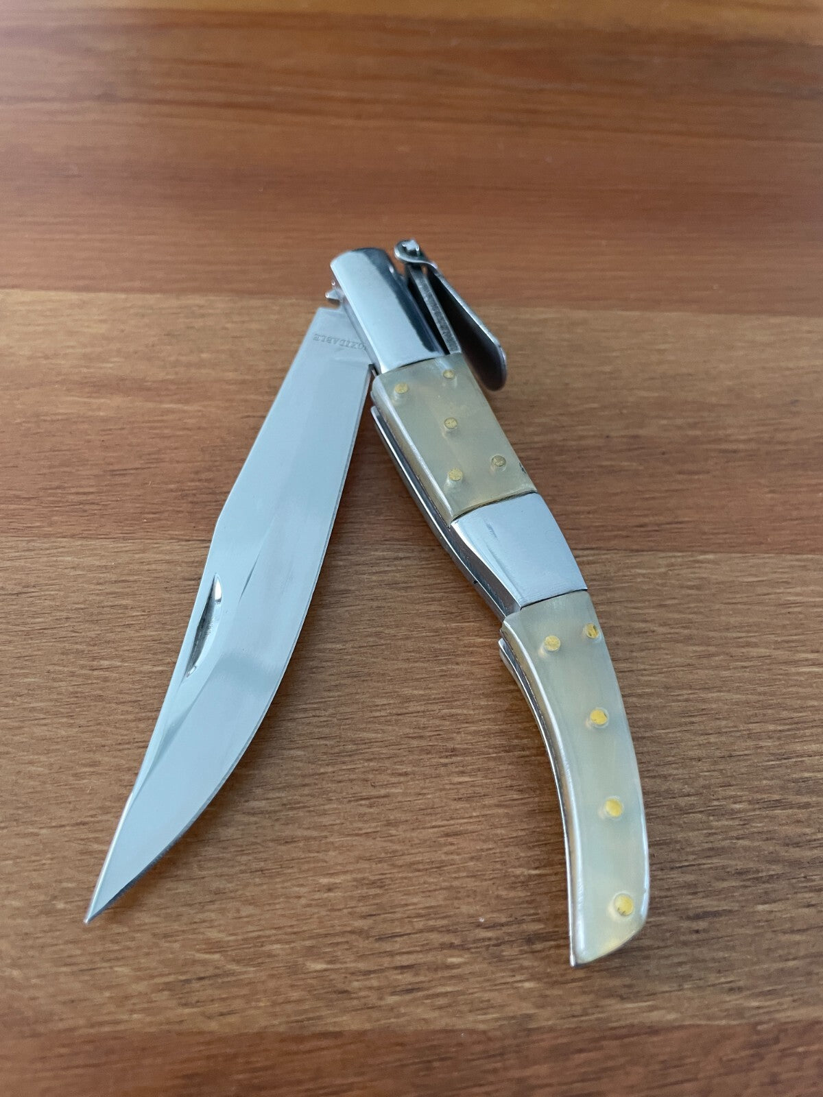 4" Arabian Style Navaja Folding Pocket Knife Bull Horn Scales Made in Spain