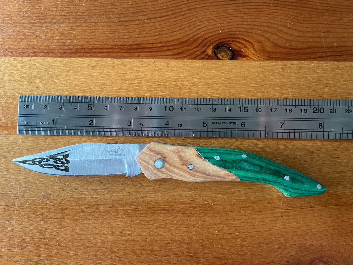 3" Spanish Navaja Pocket Knife Wooden Handle 2 Colors Handmade from Spain