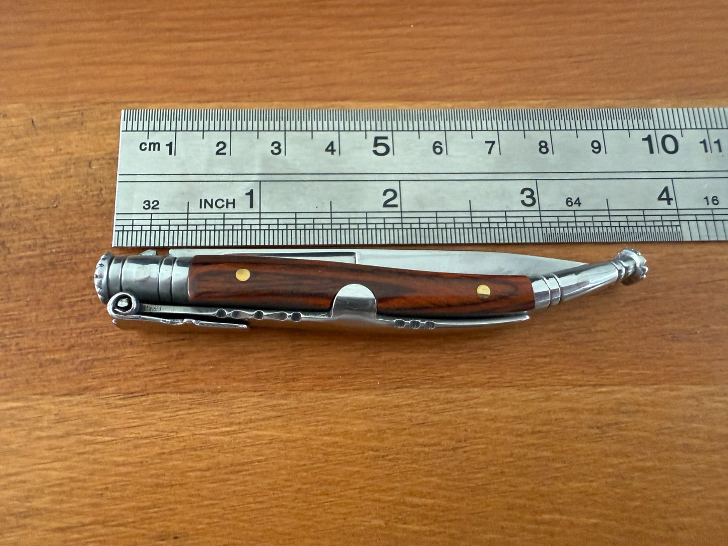 2.7 in. Estilete Spanish Navaja Pocket Knife Pakkawood Handle Billet Lock Spain