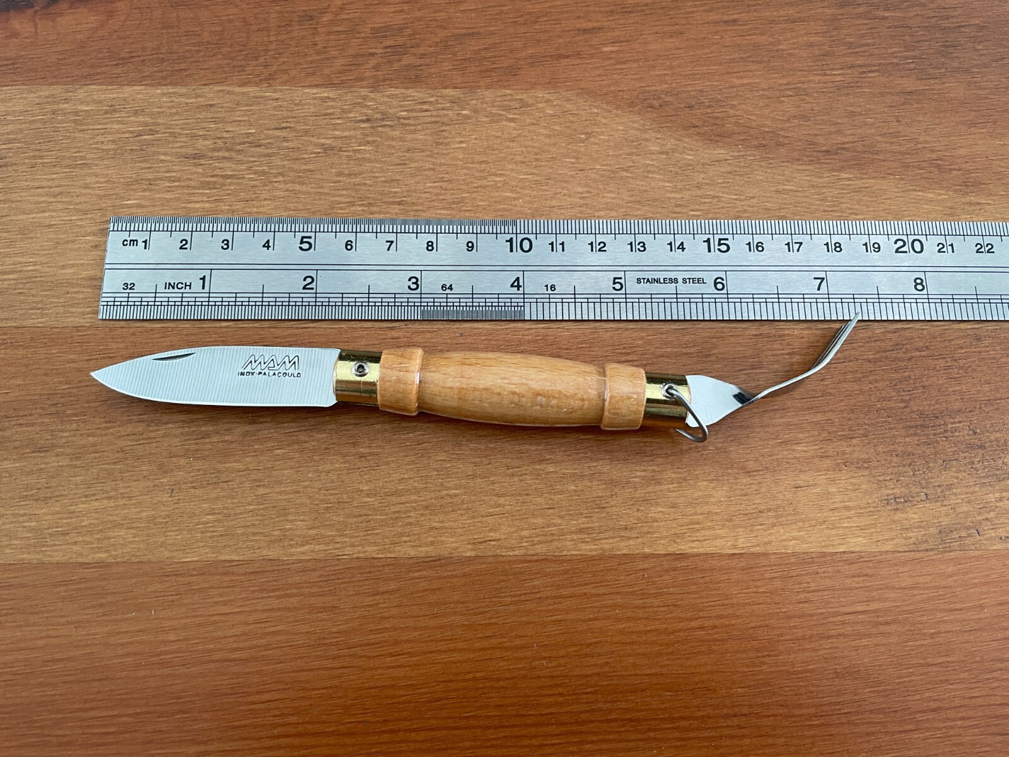 2.16" Portuguese Navaja MAM with Fork Inox-Palacoulo Wood Handle - USA Seller