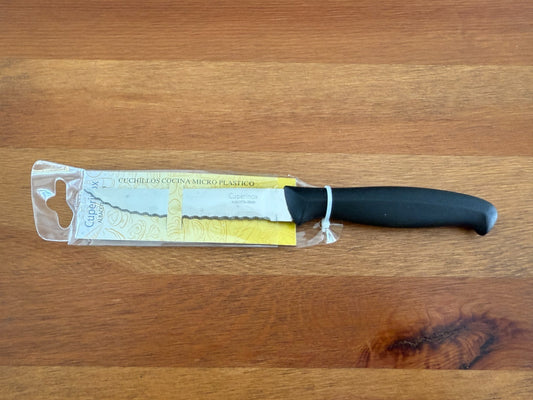 Cuperinox Kitchen Knife 4 in Micro Serrated Blade with Plastic Handle From Spain