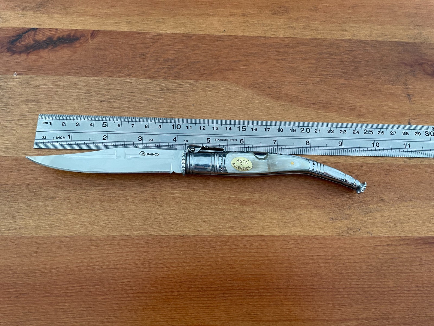 4.1” Spanish Navaja Serrana Folding Pocket Knife Bullhorn Handle - US Seller