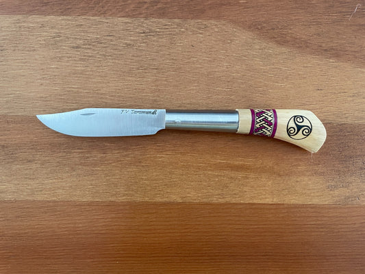3.14" FV Taramundi Navaja Pocket Knife Made in Asturias Decorated Wood Handle