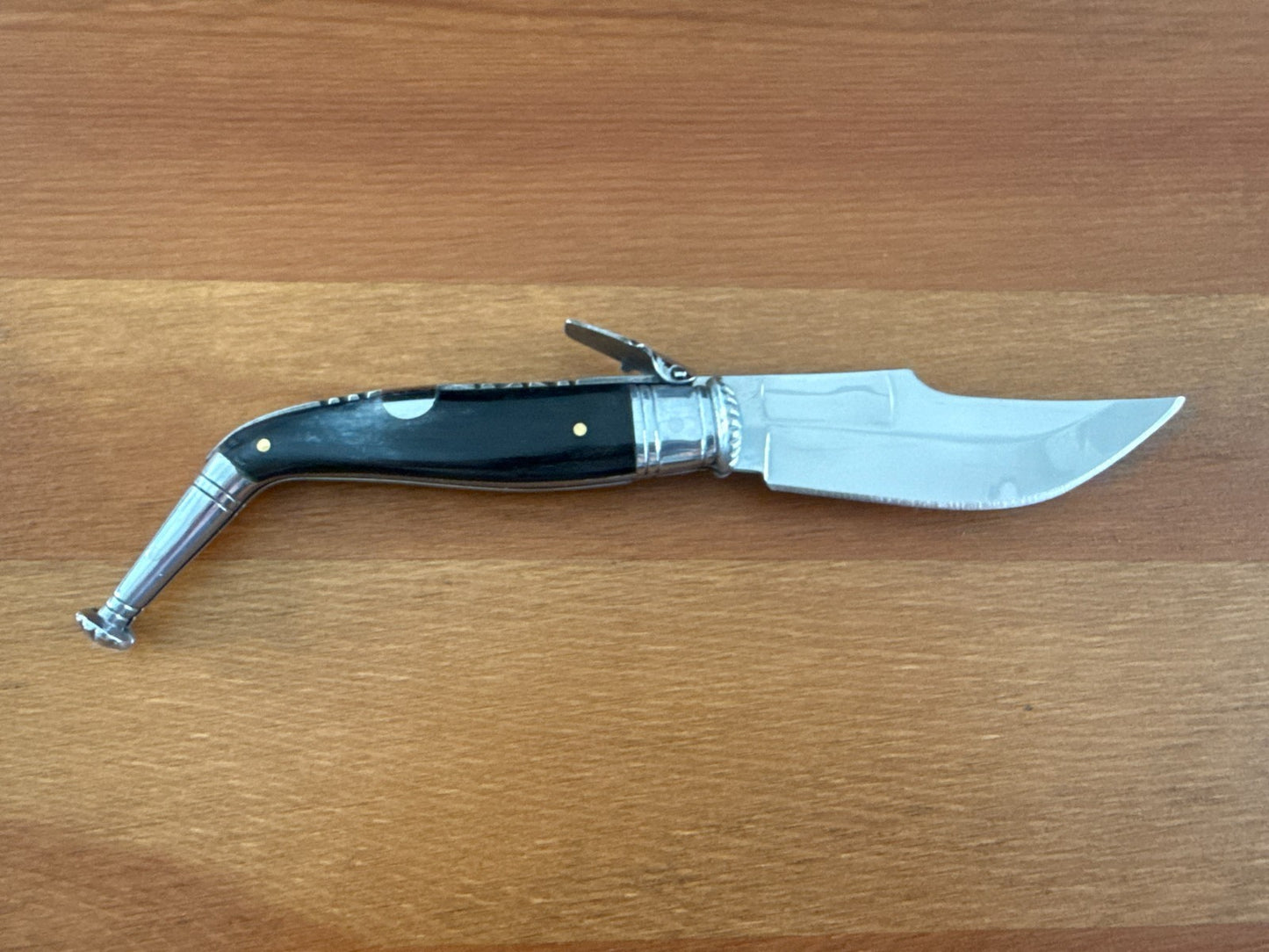 3.3" Navaja Jerezana Pocket Knife Bullhorn Scales with Ratchet From Spain