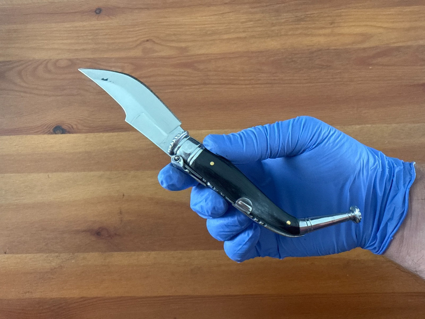 3.3" Navaja Jerezana Pocket Knife Bullhorn Scales with Ratchet From Spain