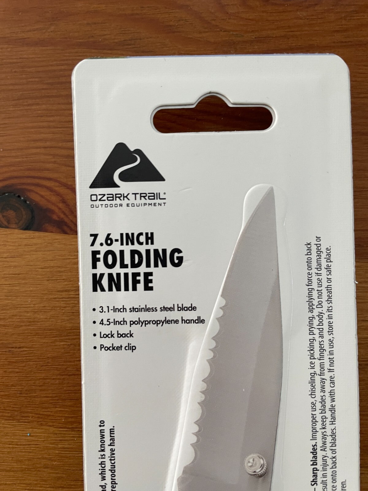Ozark Trail 7.6-inch Full Length Folding Pocket Knife 3.1-inch Stainless Steel