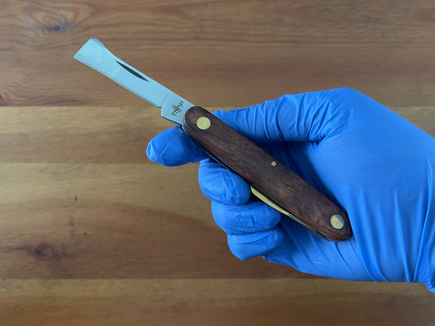 2.4" Grafting Navaja Pocket Knife 2nd Brass Blade with Rosewood Handle - Spain