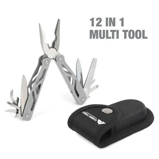 Camping Stainless Steel 12-In-1 Multi Tool with Sheath Included Ozark Trail