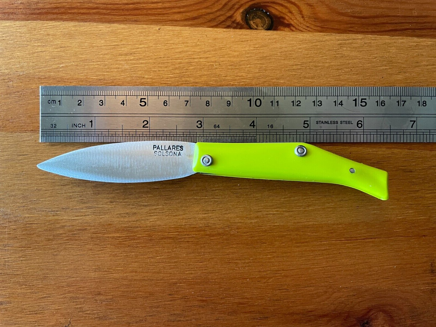 Pallares Solsona Pocket Knife Cabon Steel 2.76" / 7 cm Green from Spain New