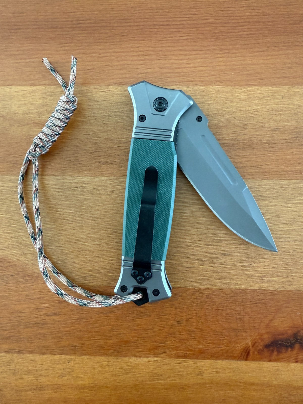 3.7" Stainless Steel Blade Rescue Pocket Knife With Titanium Coating G10 Handle
