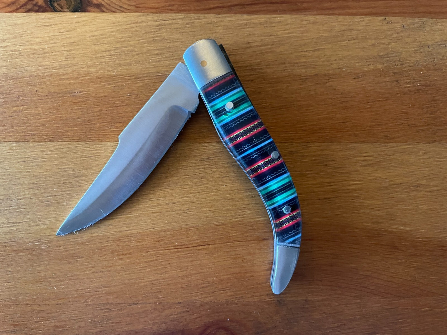 3.14" Manchegan Spanish Navaja Piston Pocket Knife Plastic Scales - USA Seller