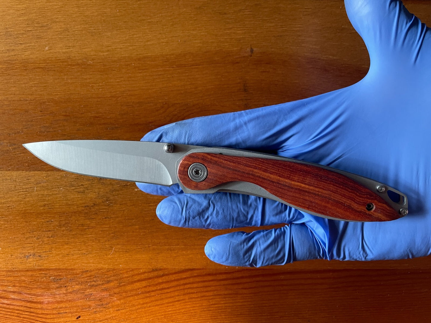 Spanish Navaja 3.14" Tactical Pocket Knife Stainless 3CR13 Brown Wood US Seller
