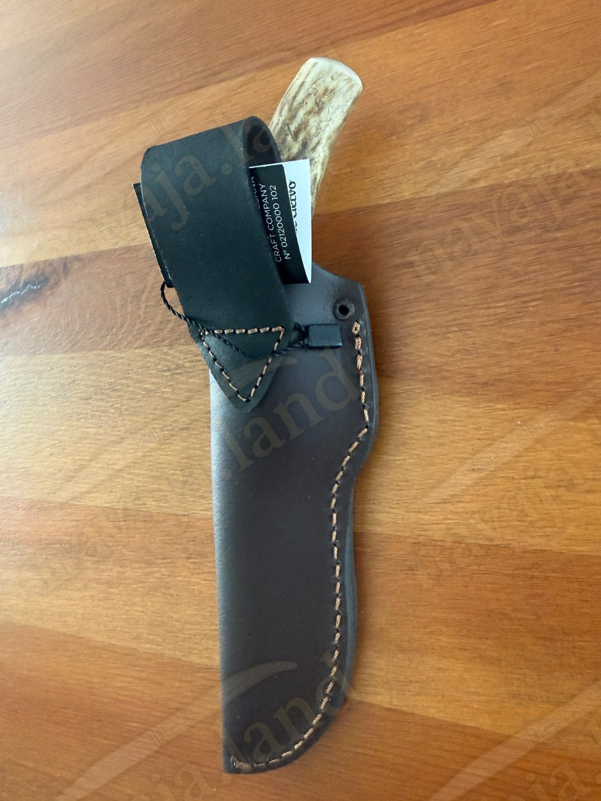 Joker Huron Skinning Knife 4.3” MOVA Blade | Deer Antler Handle | Leather Sheath