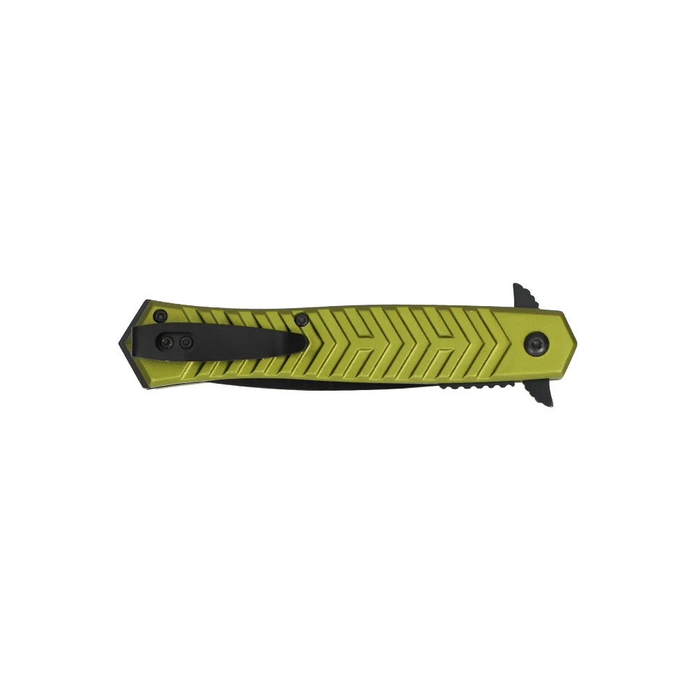 MTech 3.6" Black Oxidized Steel Blade Spring Assisted Knife Aluminum Handle