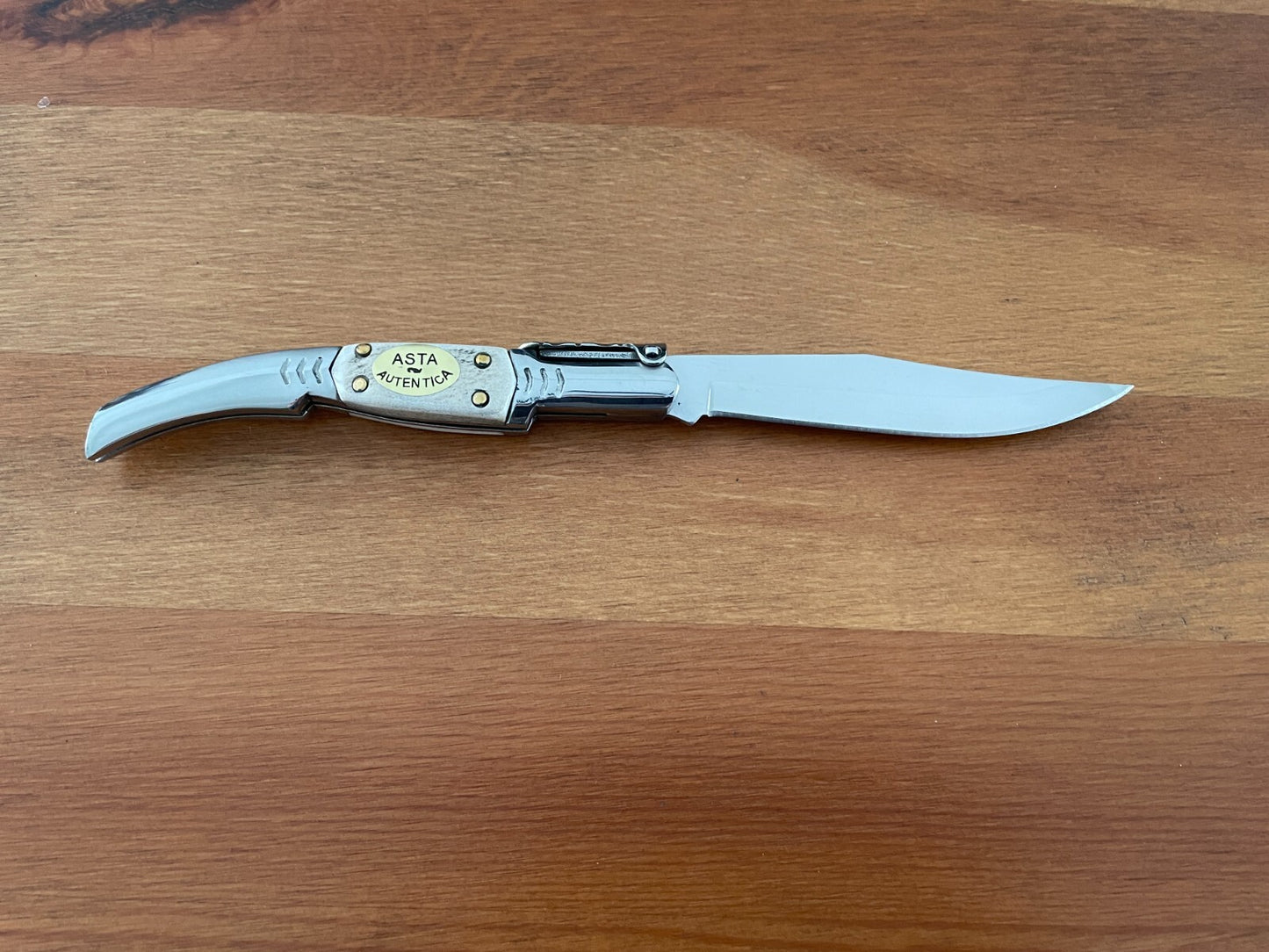 3.8" Arabian Folding Pocket Knife Real Deer Antler Scales From Spain - US Seller