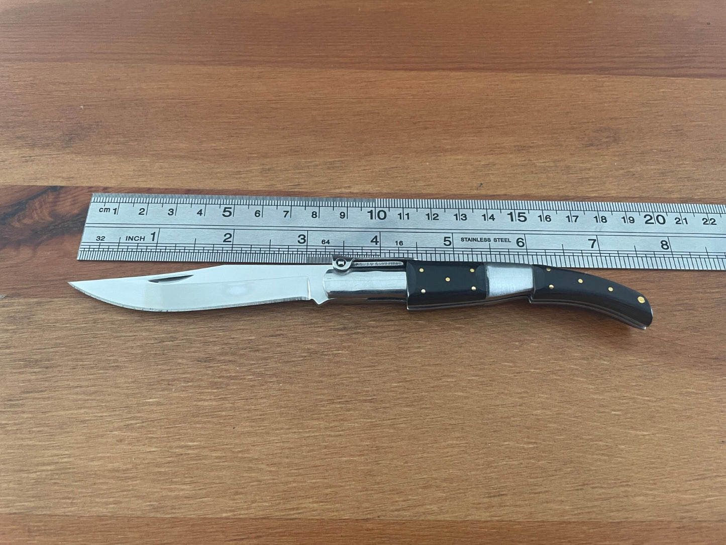 3.14" Arabian Folding Pocket Knife Black Wood Scales Navaja Handcrafted in Spain