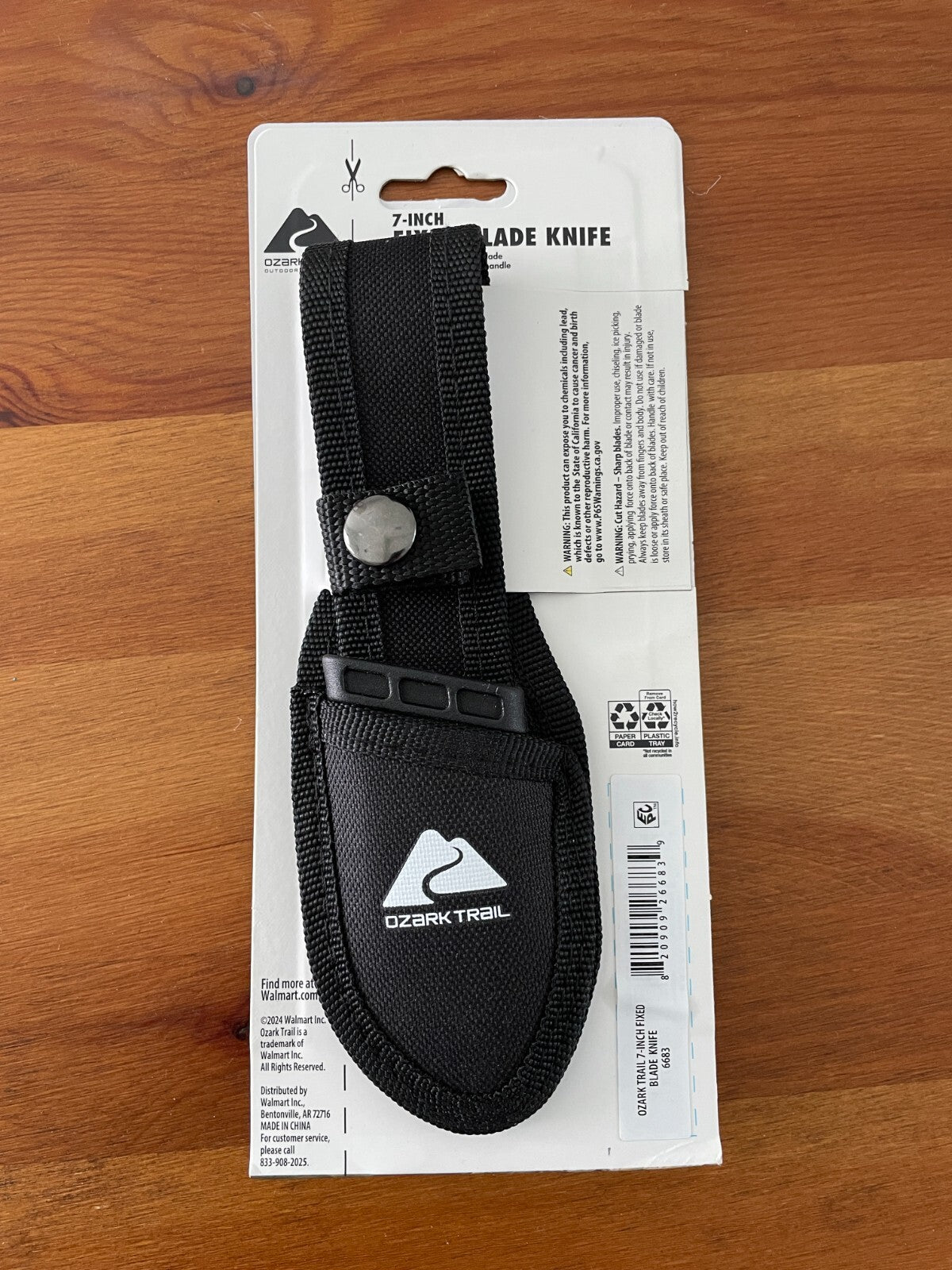 Ozark Trail 7-inch Full Length Fixed-blade Knife With Sheath Included