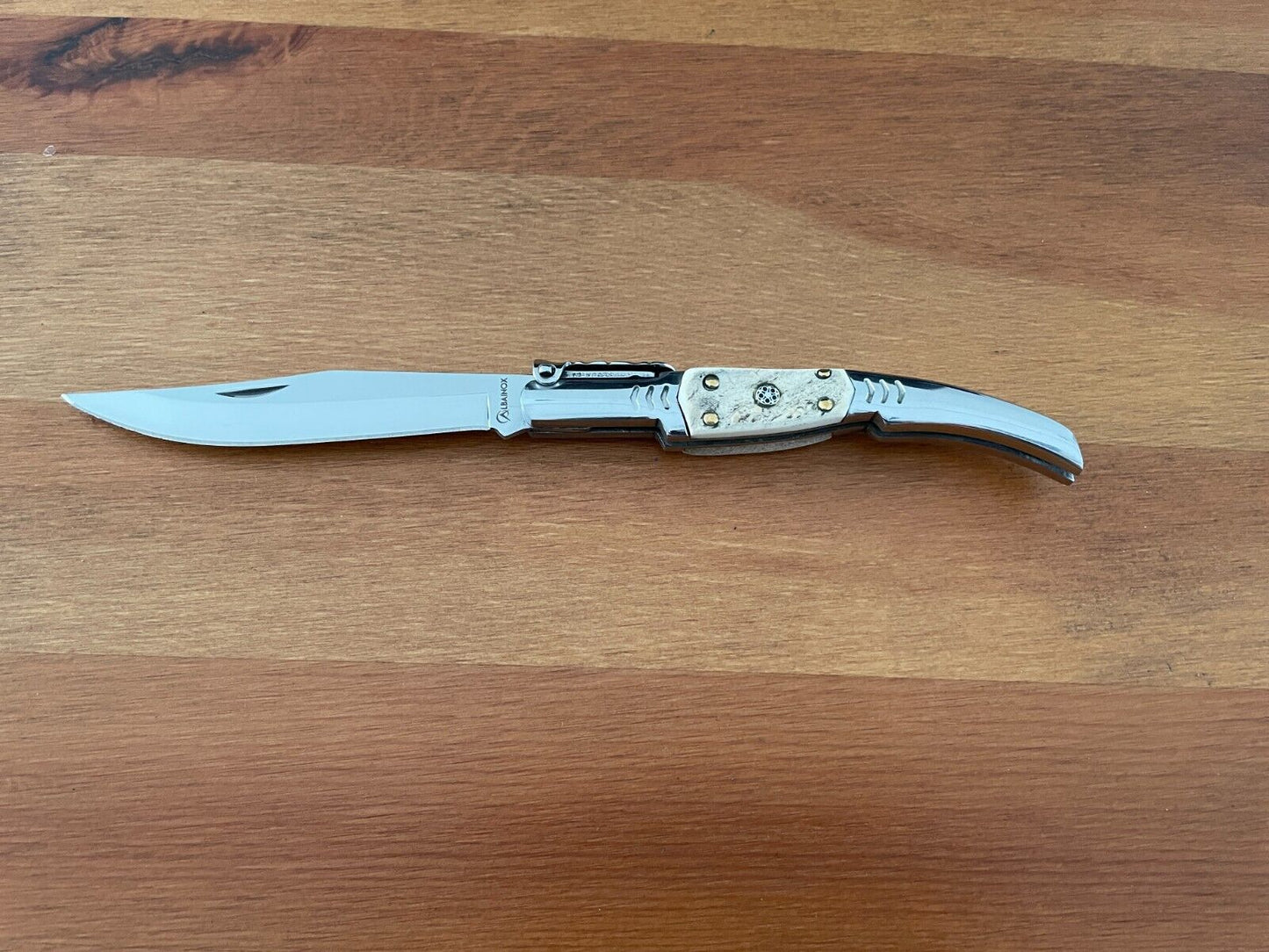 3.8" Arabian Folding Pocket Knife Real Deer Antler Scales From Spain - US Seller