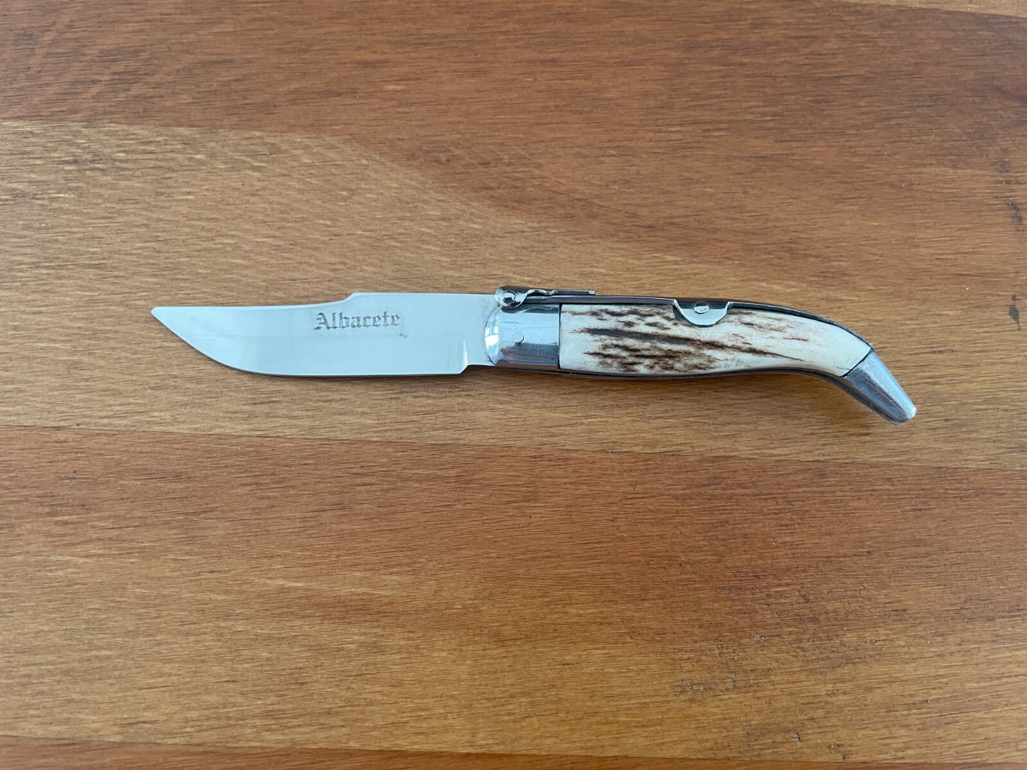2.75” Spanish Navaja Pocket Knife Genuine Deer Antler Scales Handcrafted Spain