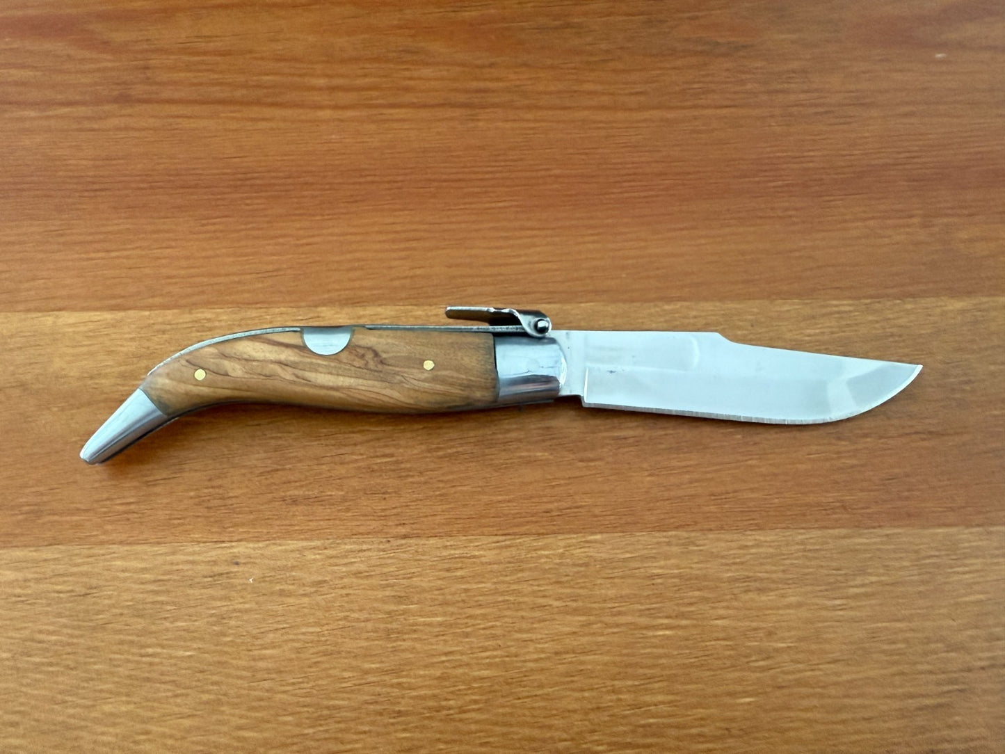 3.2" Spanish Navaja Teja Albacete Folding Pocket Knife Olive Wood Scales