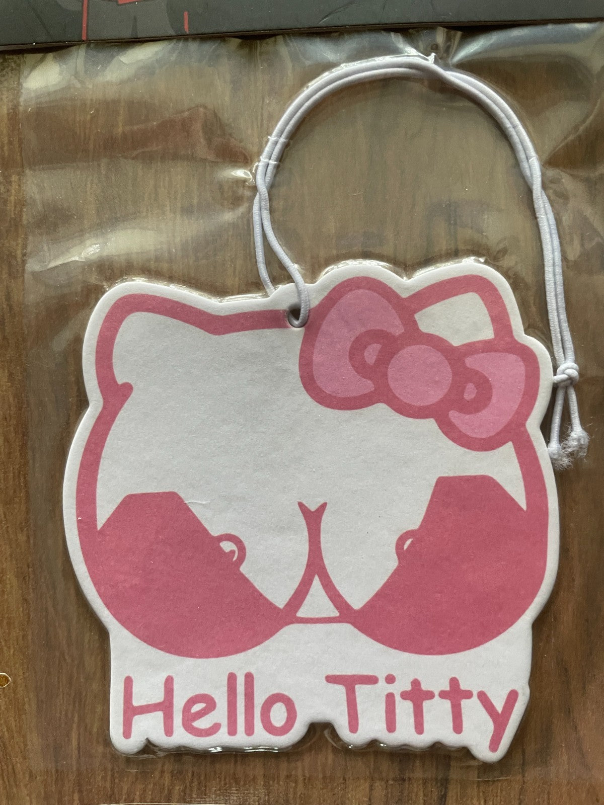 Car air freshener Scary Smiley Face Hello Kitty(T*itty) car fragrance - 2 Pack