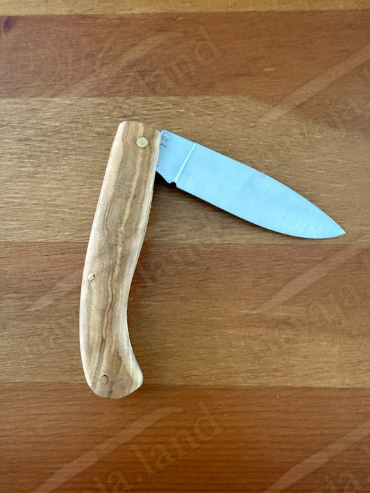 3.14” Joker Antaño Camping Folding Knife (Olive Wood Handle - Spanish Flag)