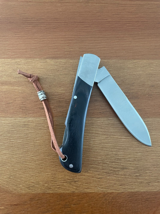 3.15" Steel Navaja Pocket Knife Sailor / Marinera Black Stamina Wood Handle